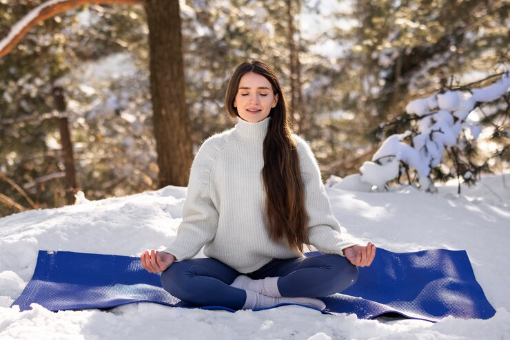 Winter health tips - manage stress with yoga